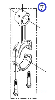 Шатун Diesel 188FE/Connecting Rod Assy, №7 (20008-00071-00)