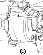 Корпус помпы TSS-PDST100E/Pump body /4 inch clean water pump/with 188 power TSS-PDST100E, №23 (70010-00497-00)