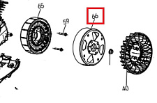 Ротор альтернатора инверторный SGG 1800Si-2100Si, KM148F / Inverter motor rotor (02.09.30110-200001-00)