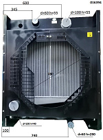 Радиатор охлаждения Baudouin 6М16/Radiator (1001053397)