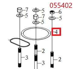 Прокладка головки блока цилиндра SDG 5500EHA,CP188FE Cm / Cylinder head gasket (33048-00634-00)