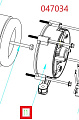Крышка альтернатора опорная (под подшипник,лапы) SGG 2000N-3200EN Duplex,KM170F / Alternator bracket (04.08.30021-200001-00)