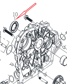 Сальник крышки блока двигателя Diesel 178FE/Oil Seal (30х45х10) 178FE, TSS PDST80E, E-03/№10 (34007-00141-00)