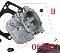 Головка блока цилиндра SGG 10000(..),2V78F-2 "II" (R-правая) с втулками,седлами клапанов Lf / Cylinder head Assy "II" (12141)