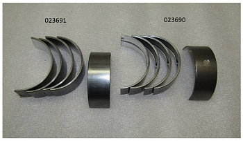 Вкладыши подшипника коренного нижние Ricardo Y485BD; TDK 17 4L (к-т из 5 шт)/Main bearing ( lower sh